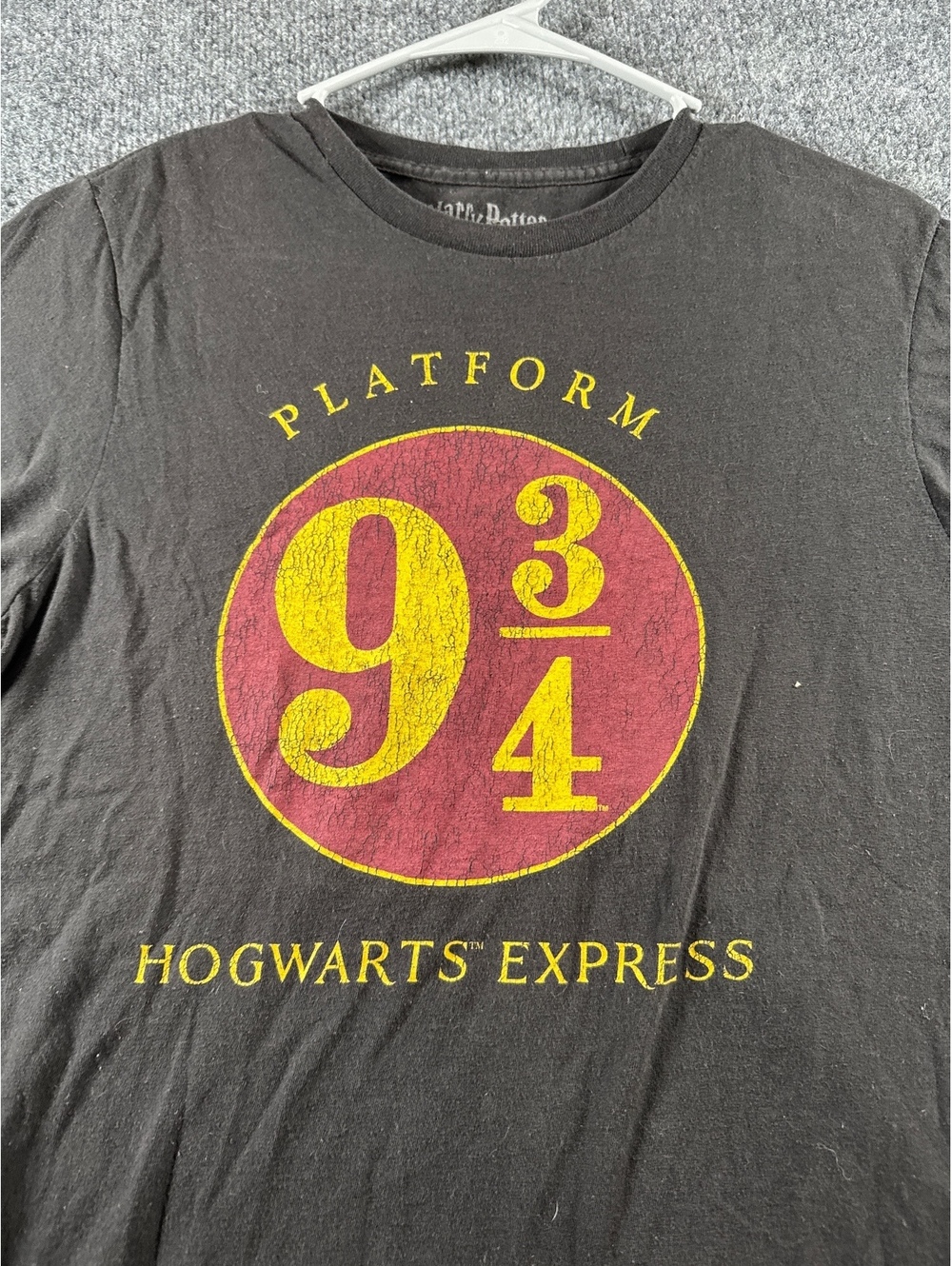 Harry Potter Platform 9 3/4 Hogwarts Express Mens M Black Graphic T Shirt